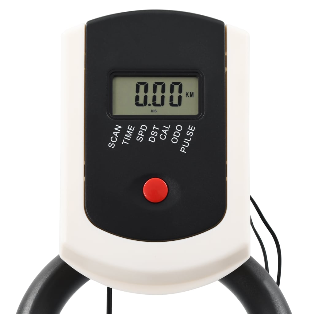 Exercise Bike with Heart Rate Monitor White and Red
