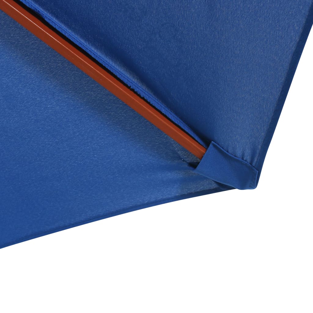 Parasol with wooden pole 300x258 cm Blue