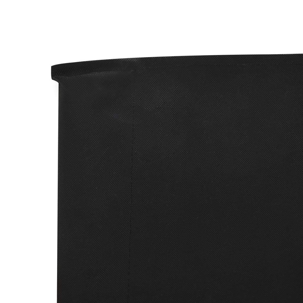 6-piece windbreak fabric 800 x 80 cm Black