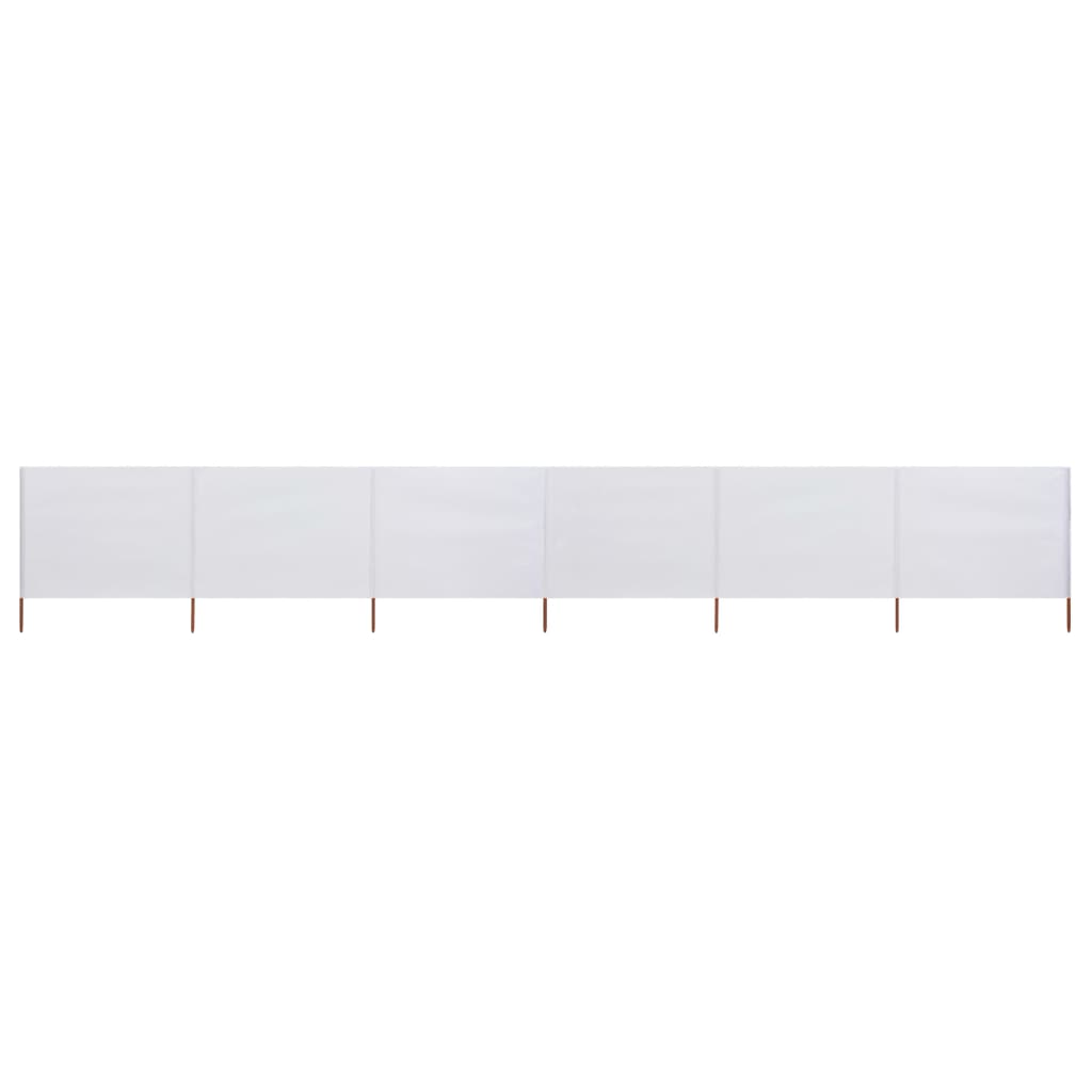6-teiliges Windschutzgewebe 800 x 120 cm Sandweiß