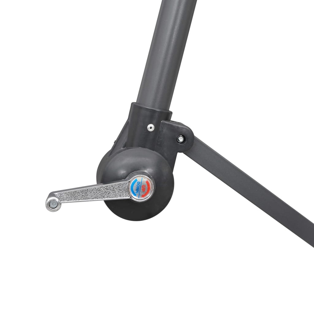 Cantilever umbrella white 3 m aluminum pole