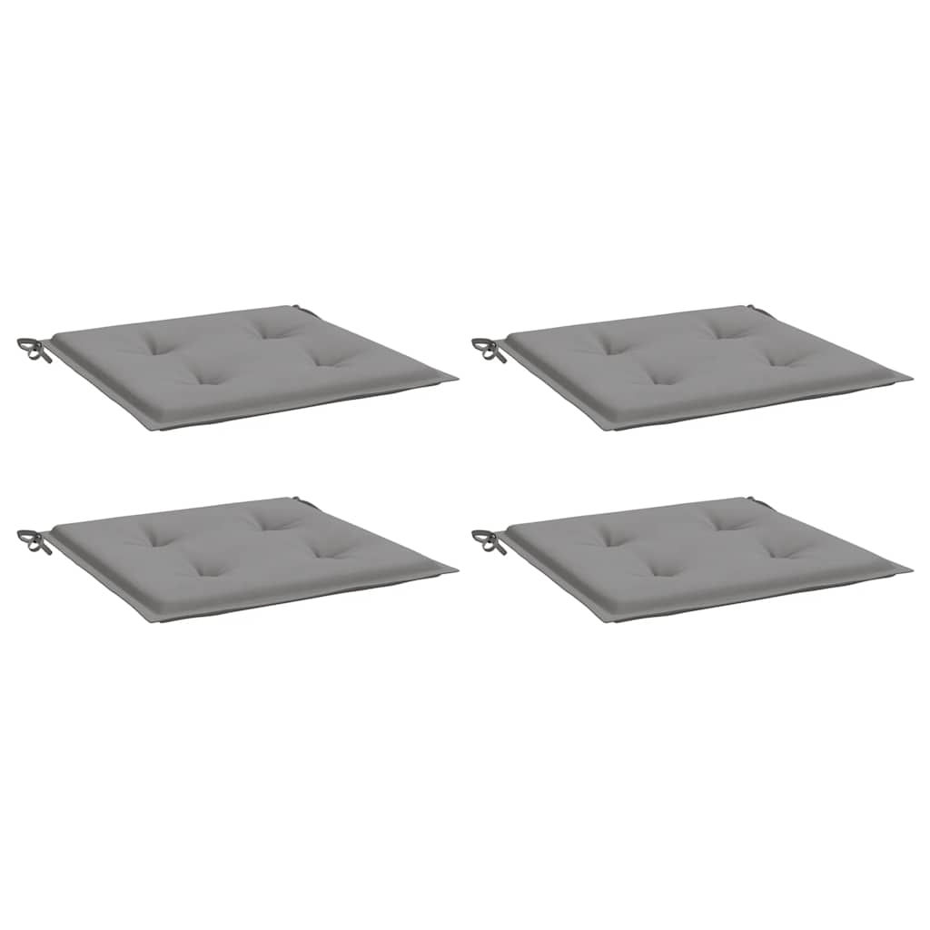 Gartenstuhl-Kissen 4 Stk. Grau 40x40x4 cm Oxford-Gewebe