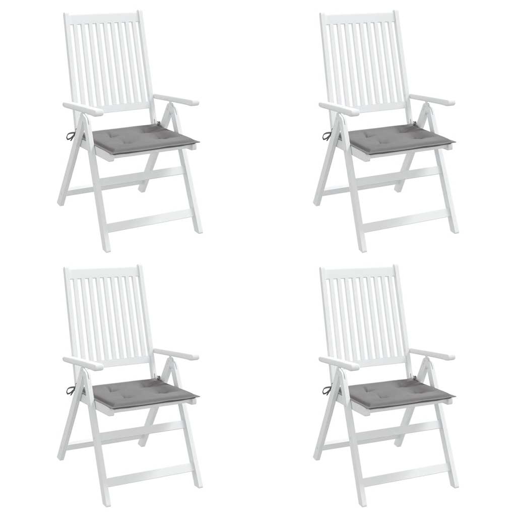 Gartenstuhl-Kissen 4 Stk. Grau 40x40x4 cm Oxford-Gewebe