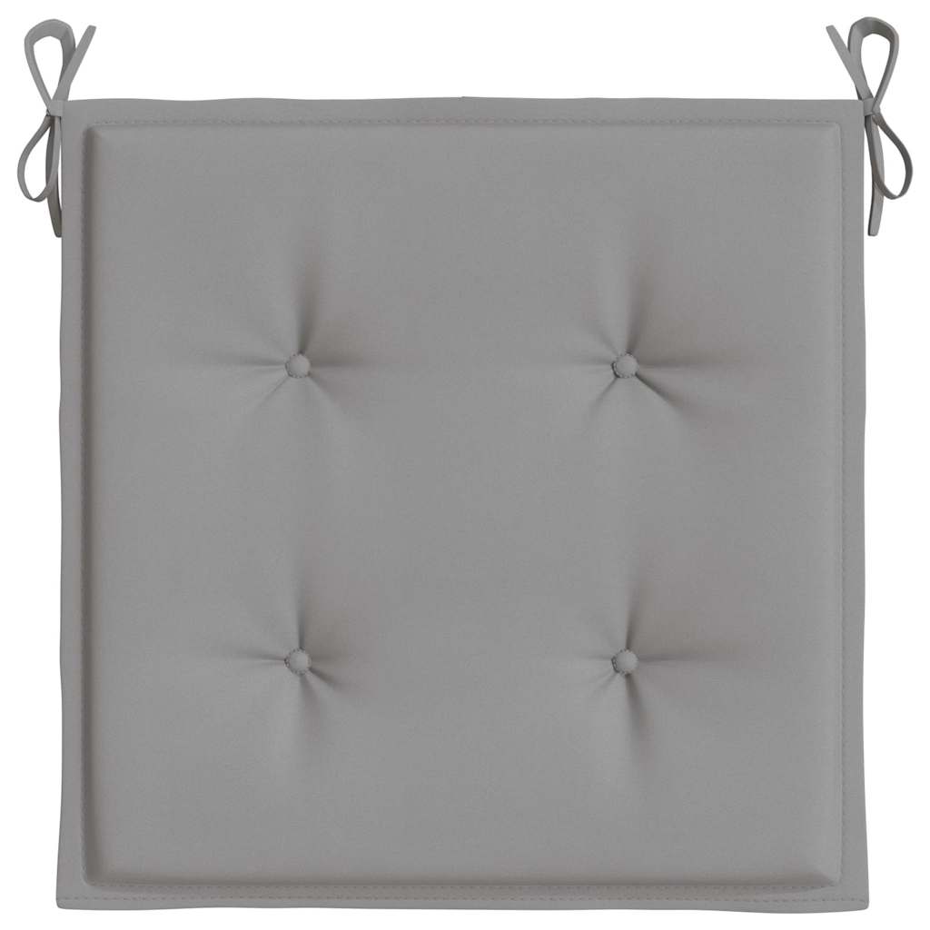 Gartenstuhl-Kissen 4 Stk. Grau 40x40x4 cm Oxford-Gewebe