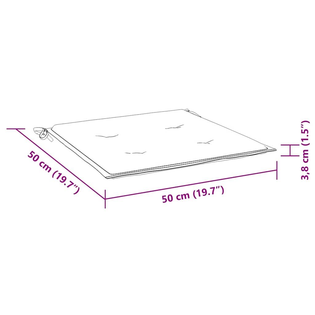 Gartenstuhl-Kissen 2 Stk. Rot 50x50x4 cm Oxford-Gewebe
