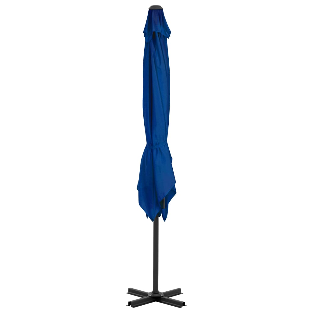 Cantilever umbrella with aluminum pole 250x250 cm azure blue