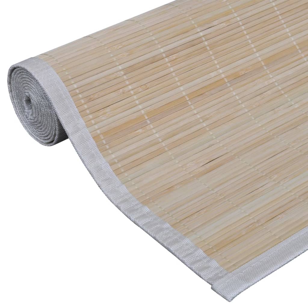 Bamboo rugs 4 pieces rectangular natural 120x180 cm