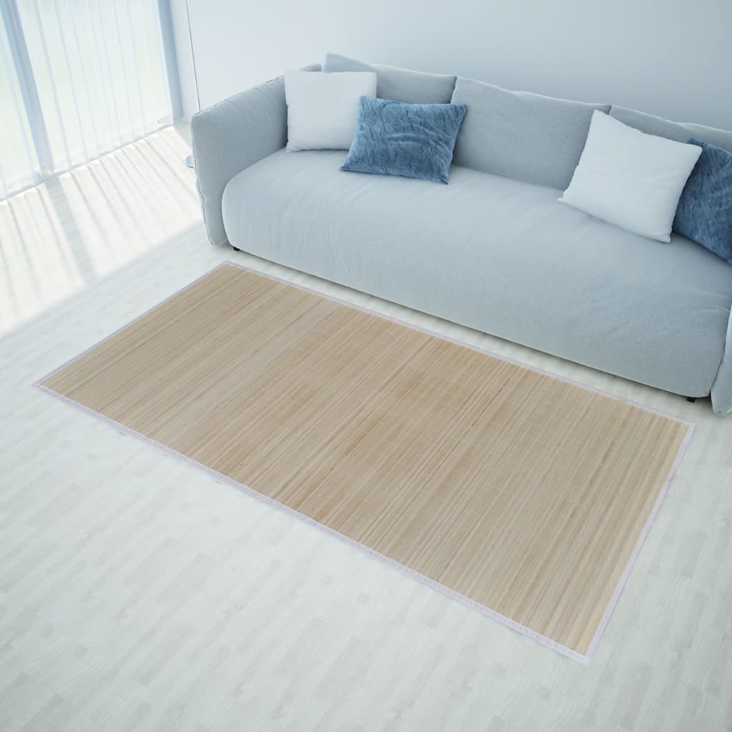 Bamboo rugs 4 pieces rectangular natural 120x180 cm