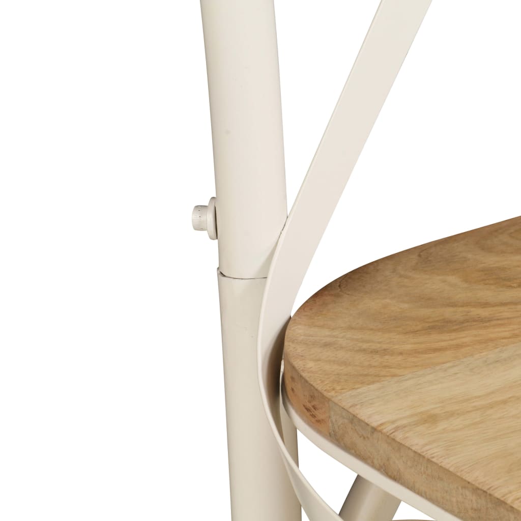 Dining chairs 6 pcs. White mango solid wood