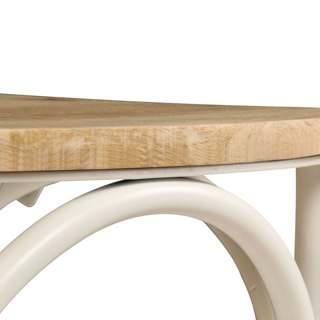 Dining chairs 6 pcs. White mango solid wood