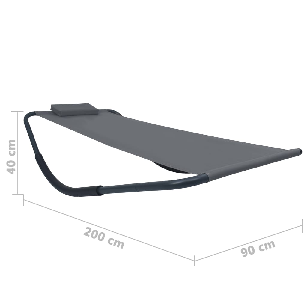 Garden Bed Grey 200 x 90 cm Steel
