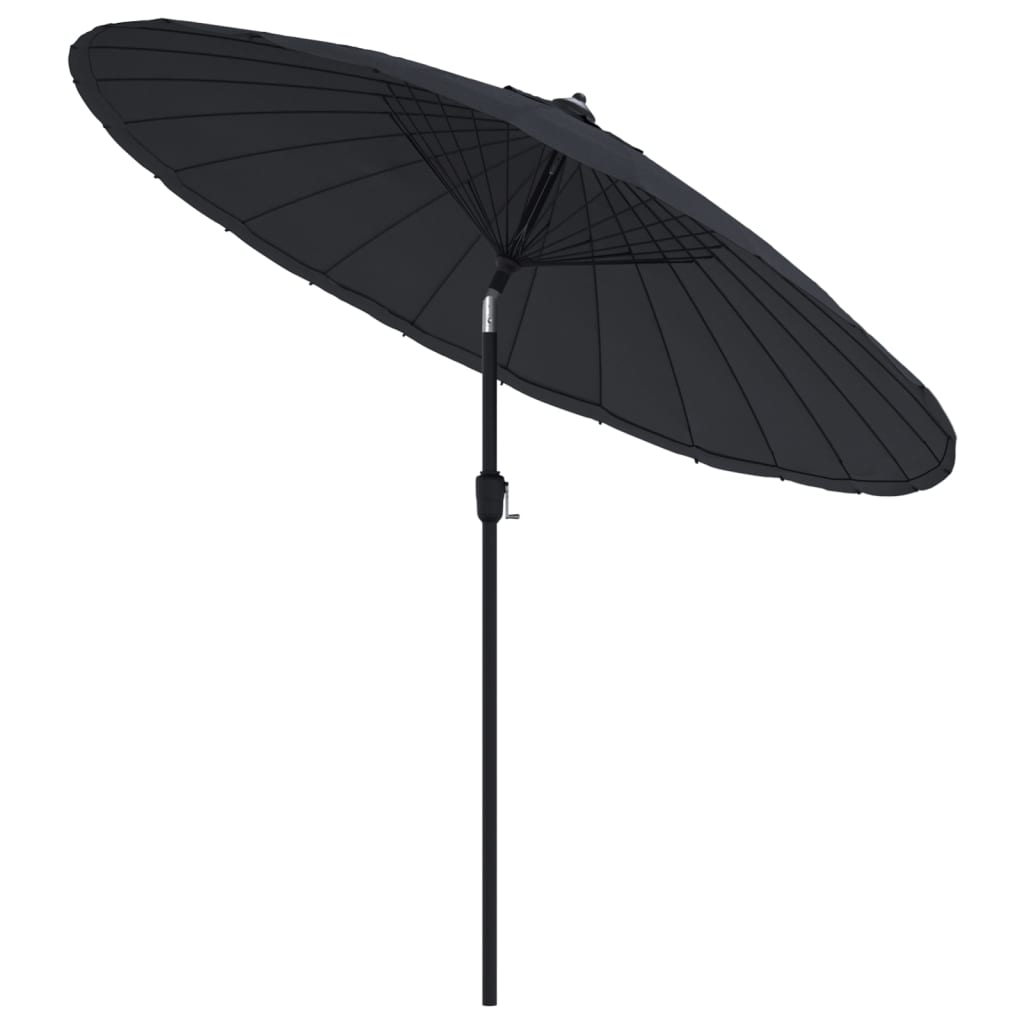 Sonnenschirm mit Aluminium-Mast 270 cm Schwarz