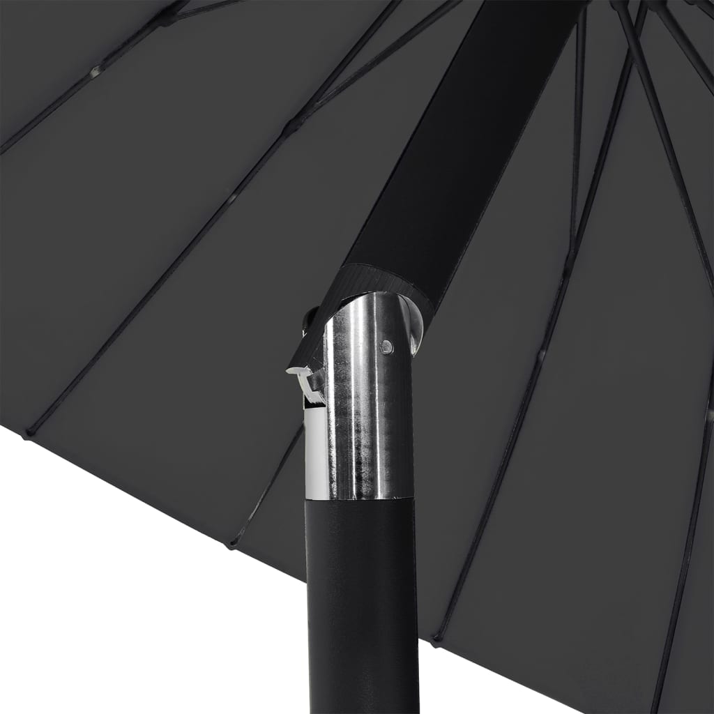 Sonnenschirm mit Aluminium-Mast 270 cm Schwarz