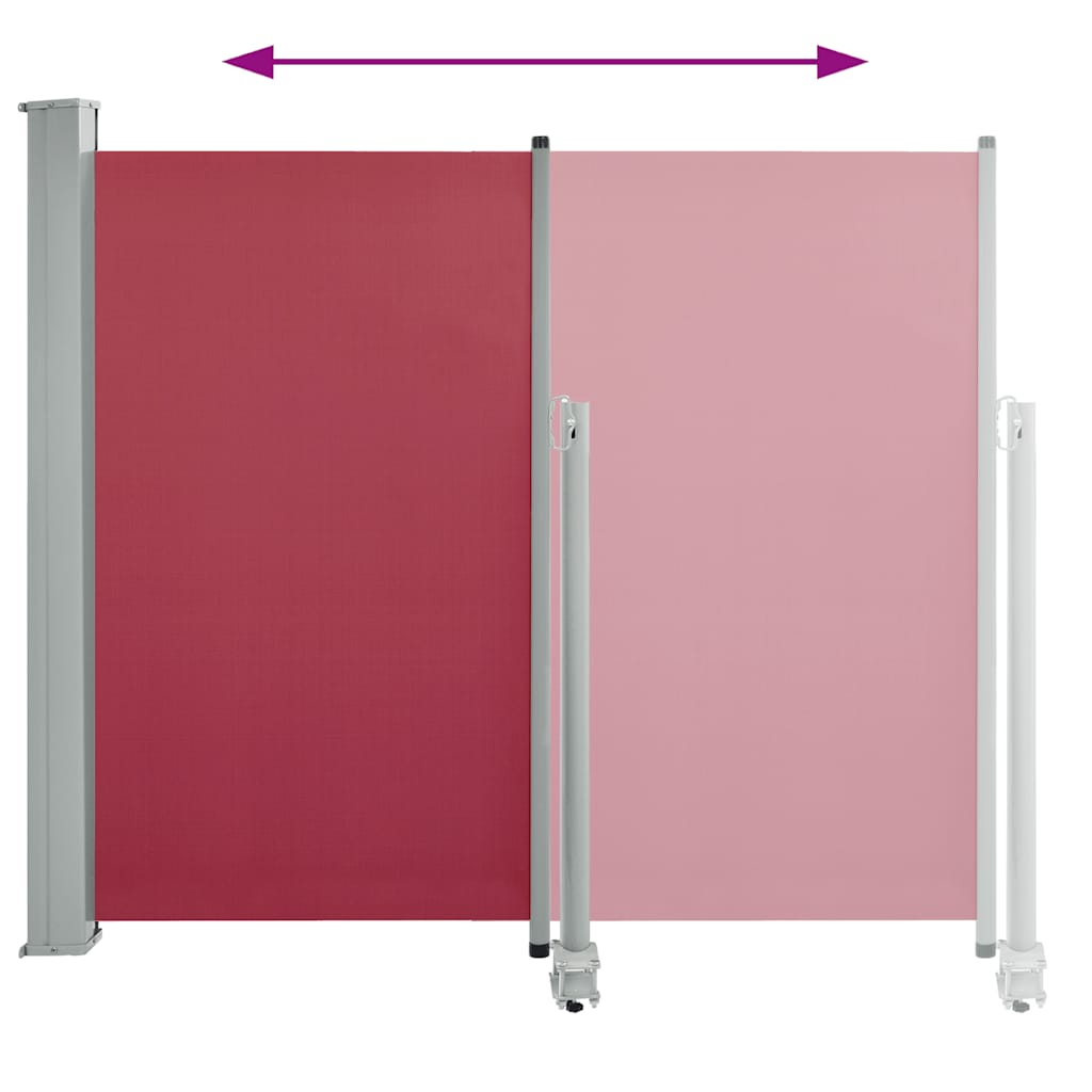 Extendable Side Awning 120x300 cm Red