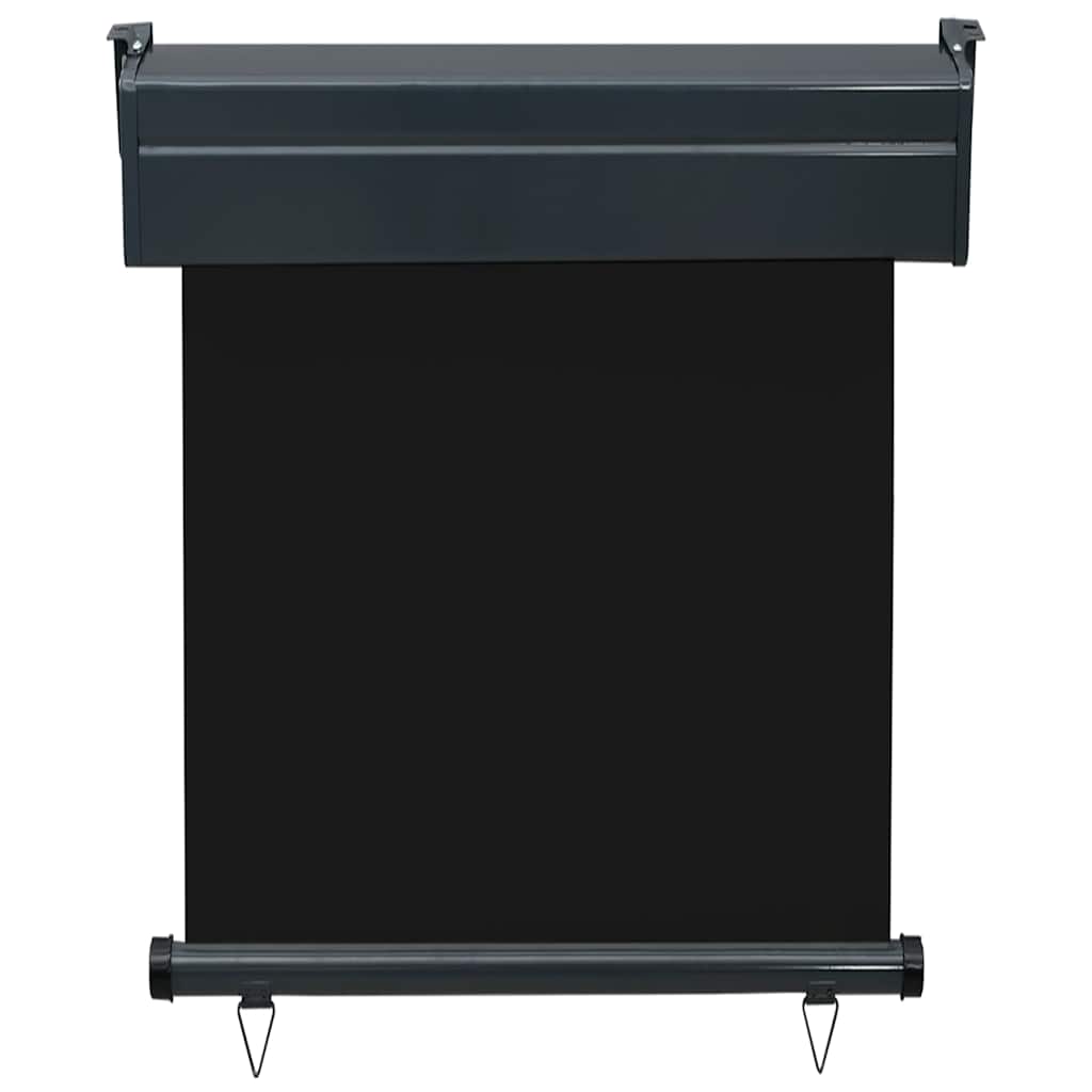 Balkon-Seitenmarkise 65x250 cm Schwarz