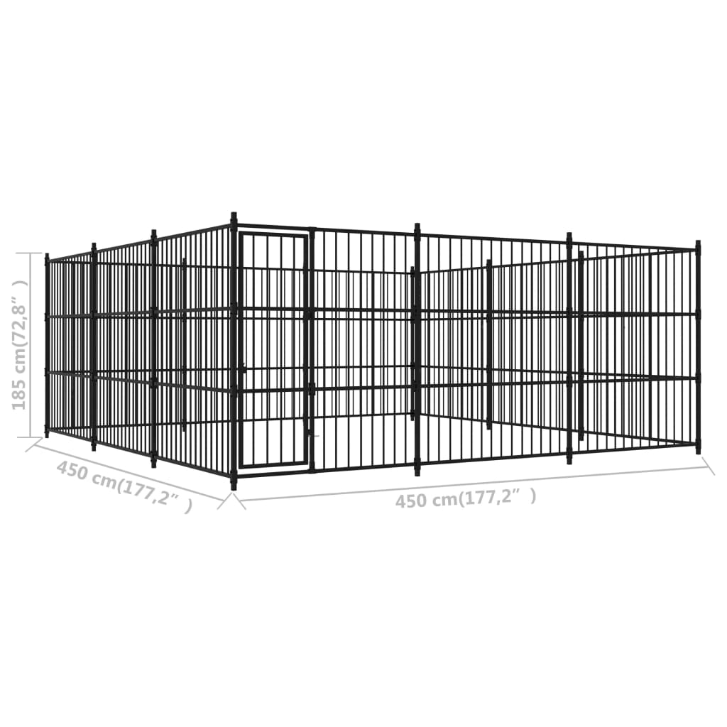 Outdoor dog kennel 450×450×185 cm