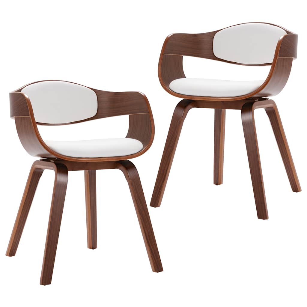 Dining room chairs 2 pcs. bentwood and imitation leather