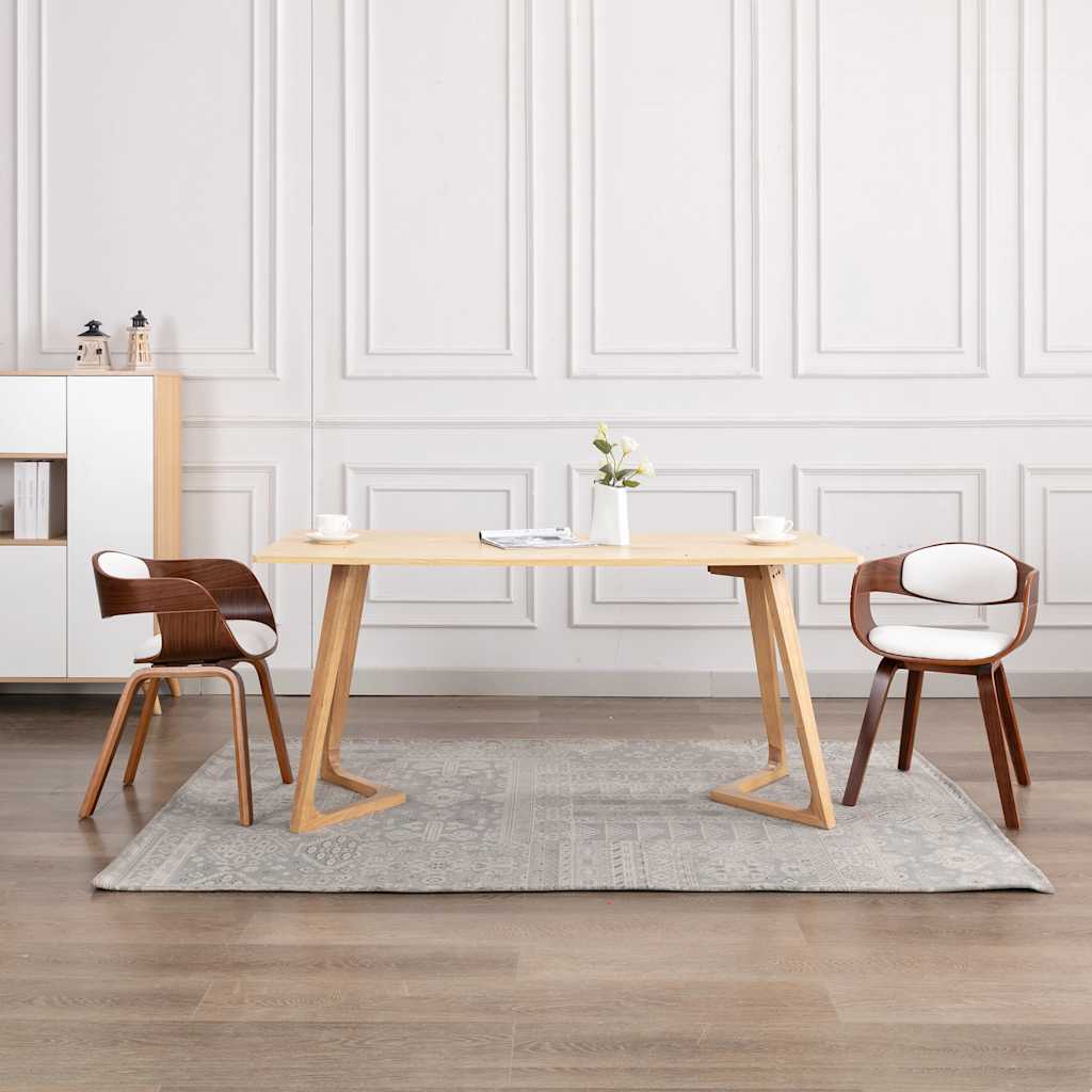 Dining room chairs 2 pcs. bentwood and imitation leather