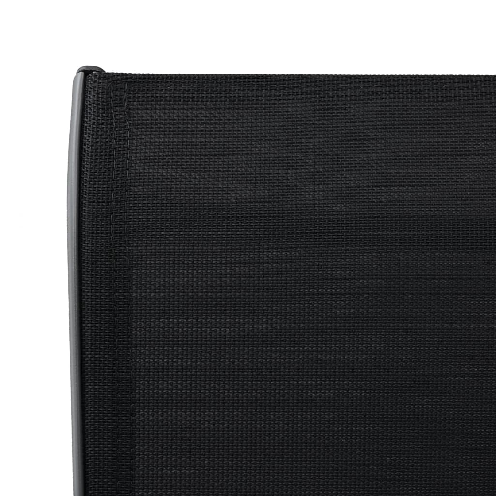 Garden Bar Chairs 4 pcs. Black Textilene