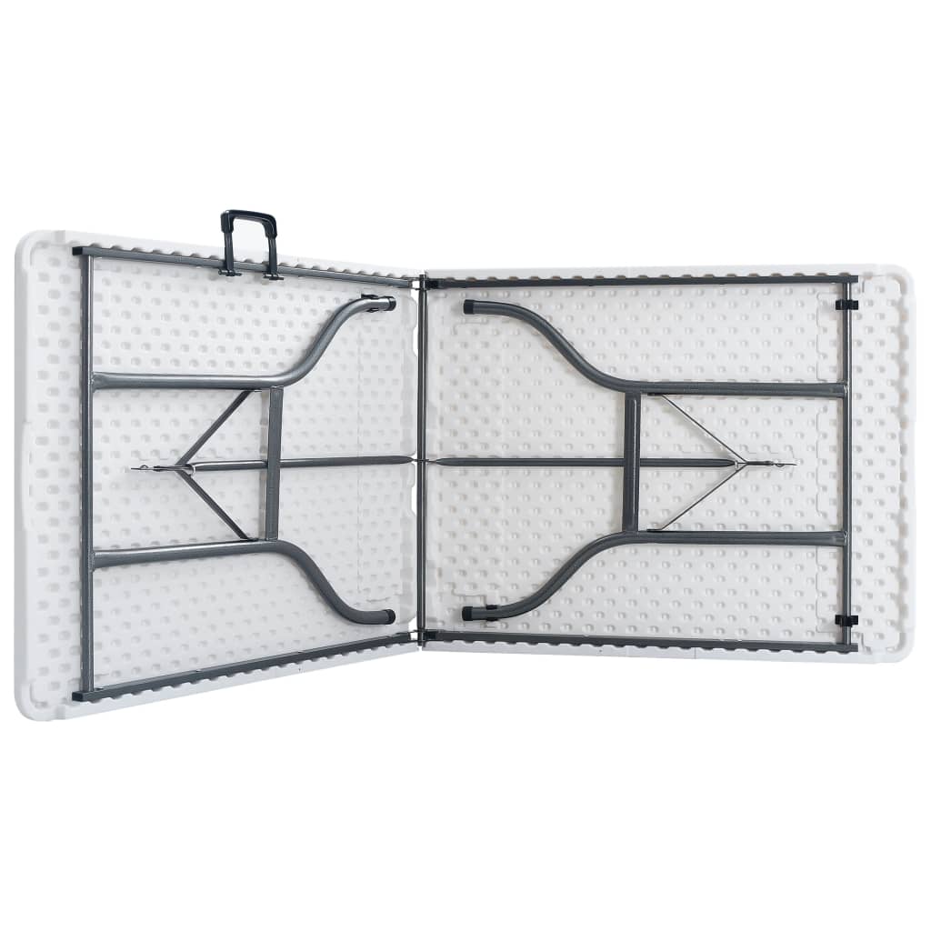 Garden Table Foldable White 180x72x72 cm HDPE