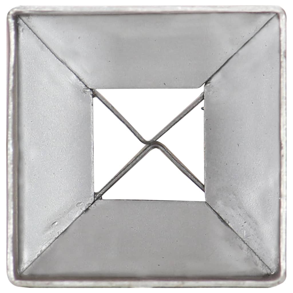 Ground spikes 12 pcs. Silver 7×7×75 cm Galvanized steel
