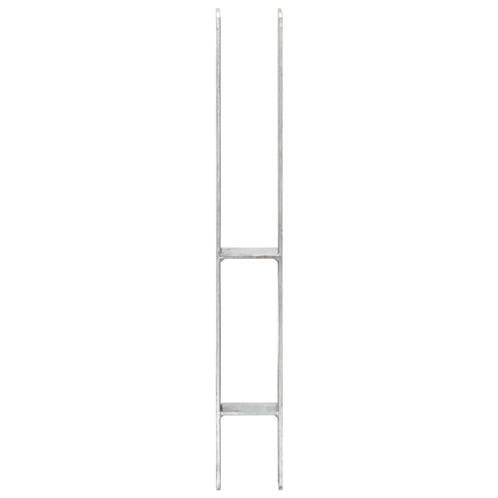 Pfostenträger 2 Stk. Silbern 7×6×60 cm Verzinkter Stahl