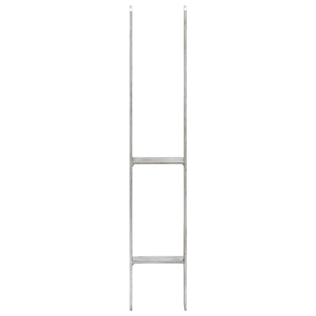 Pfostenträger 6 Stk. Silbern 10×6×60 cm Verzinkter Stahl