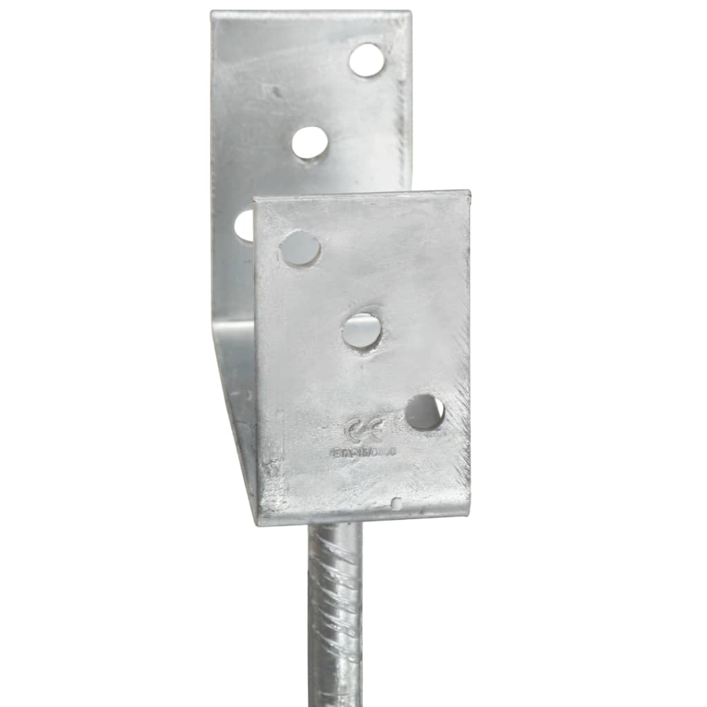 Pfostenträger 6 Stk. Silbern 10×6×30 cm Verzinkter Stahl