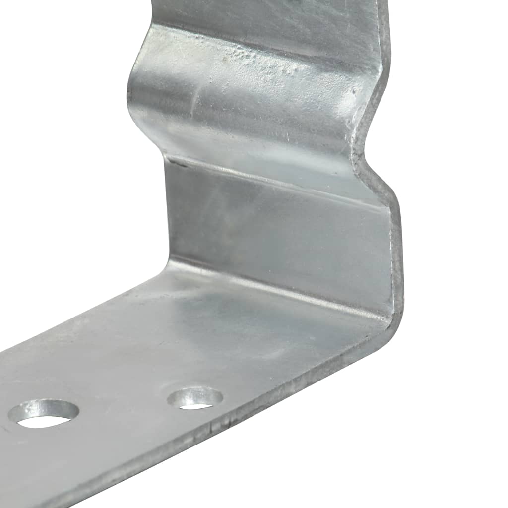 Post supports 12 pcs. Silver 12x6x15 cm Galvanized steel