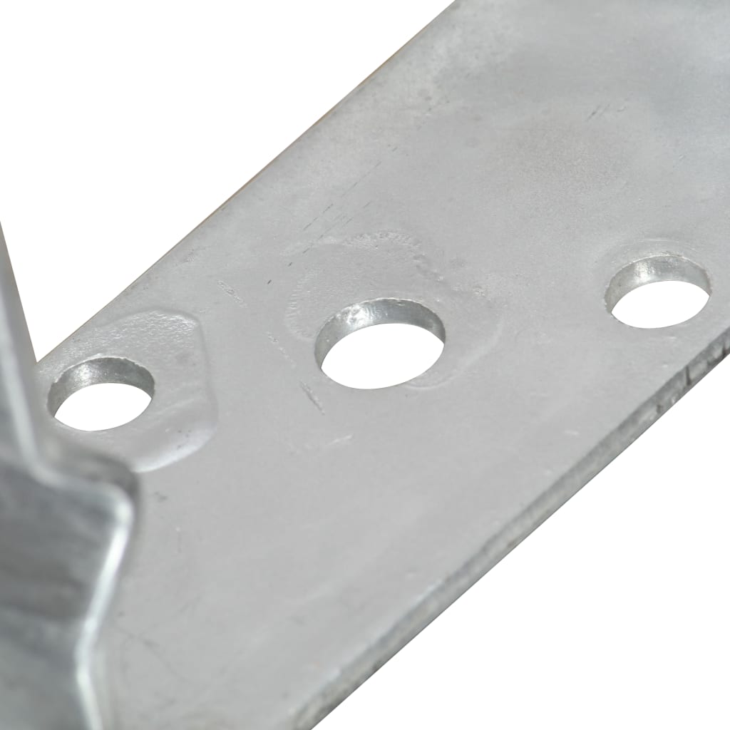 Post supports 12 pcs. Silver 12x6x15 cm Galvanized steel