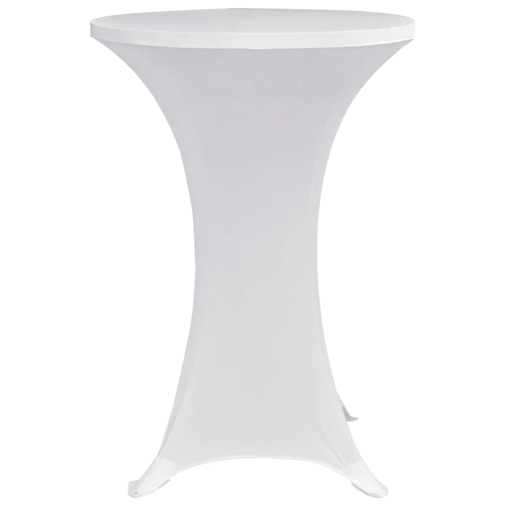 Stehtischhussen 4 Stk. Ø 70 cm Weiß Stretch