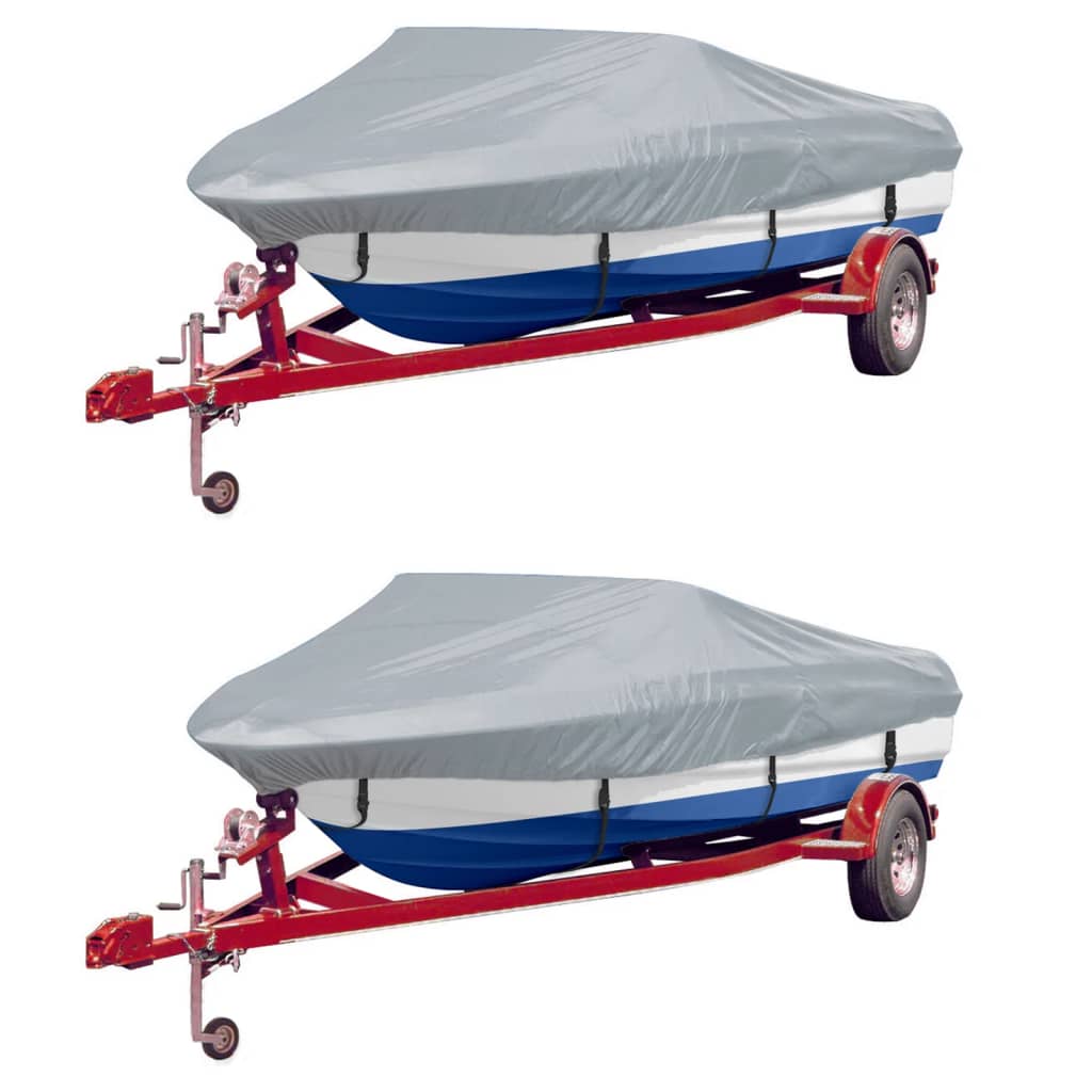 Boat tarpaulins 2 pcs. Grey Length 610-671 cm Width 254 cm
