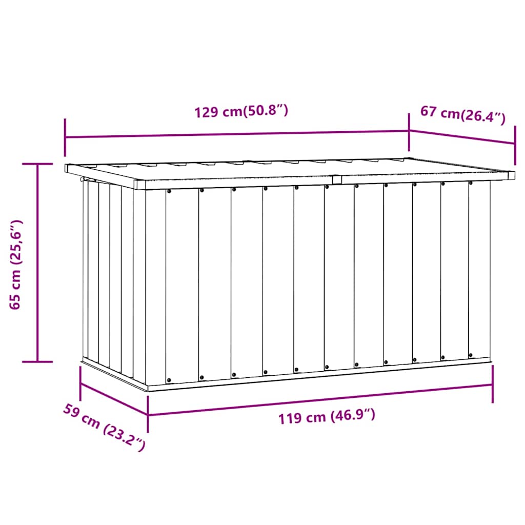 Gartenbox Grün 129x67x65 cm