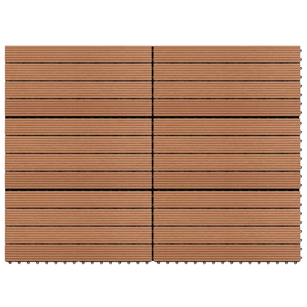 WPC-Fliesen 60×30 cm 6 Stk. 1m² Braun