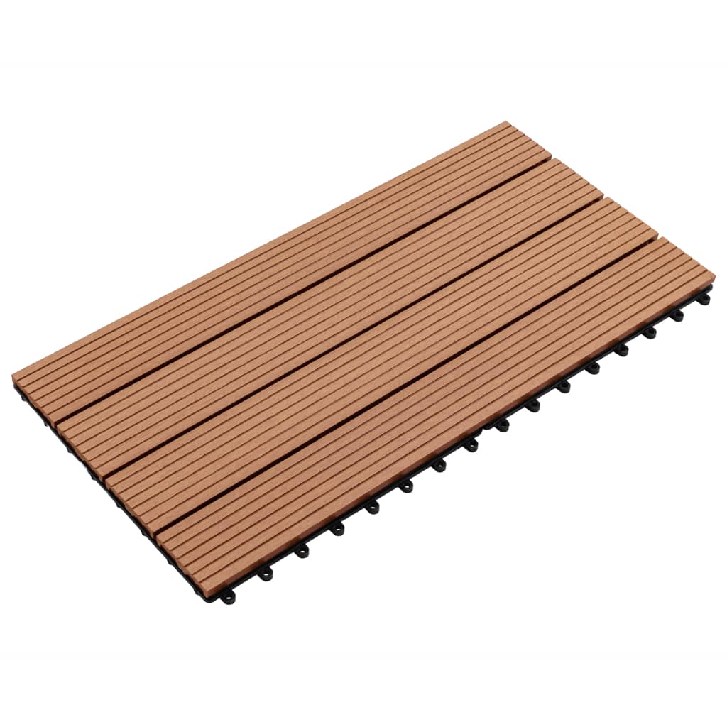 WPC tiles 60×30 cm 6 pcs. 1m² Brown