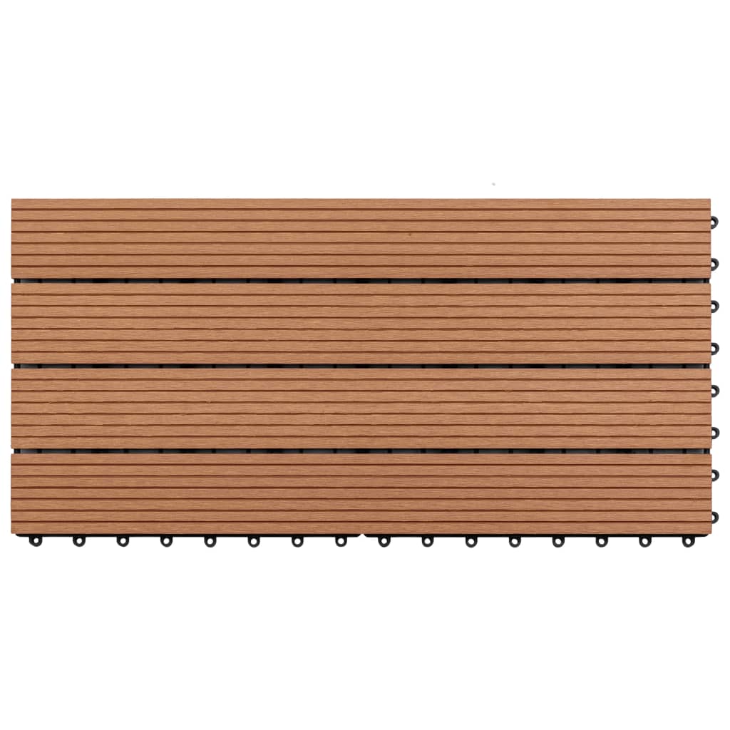 WPC tiles 60×30 cm 6 pcs. 1m² Brown