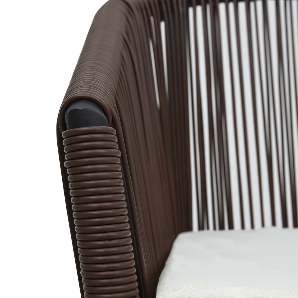 Garden Chairs 2 pcs. Brown PE Rattan