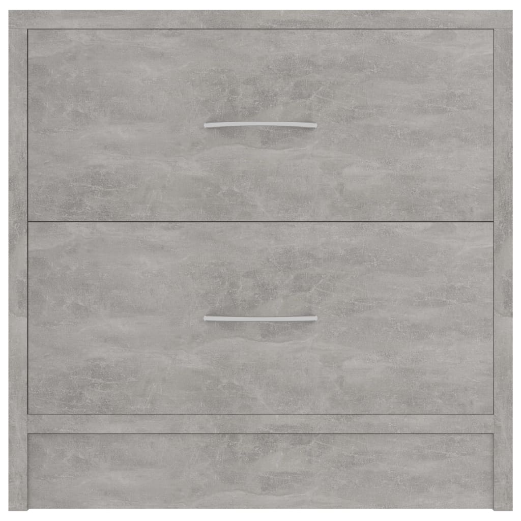 Nachttische 2 Stk. Betongrau 40x30x40 cm Holzwerkstoff