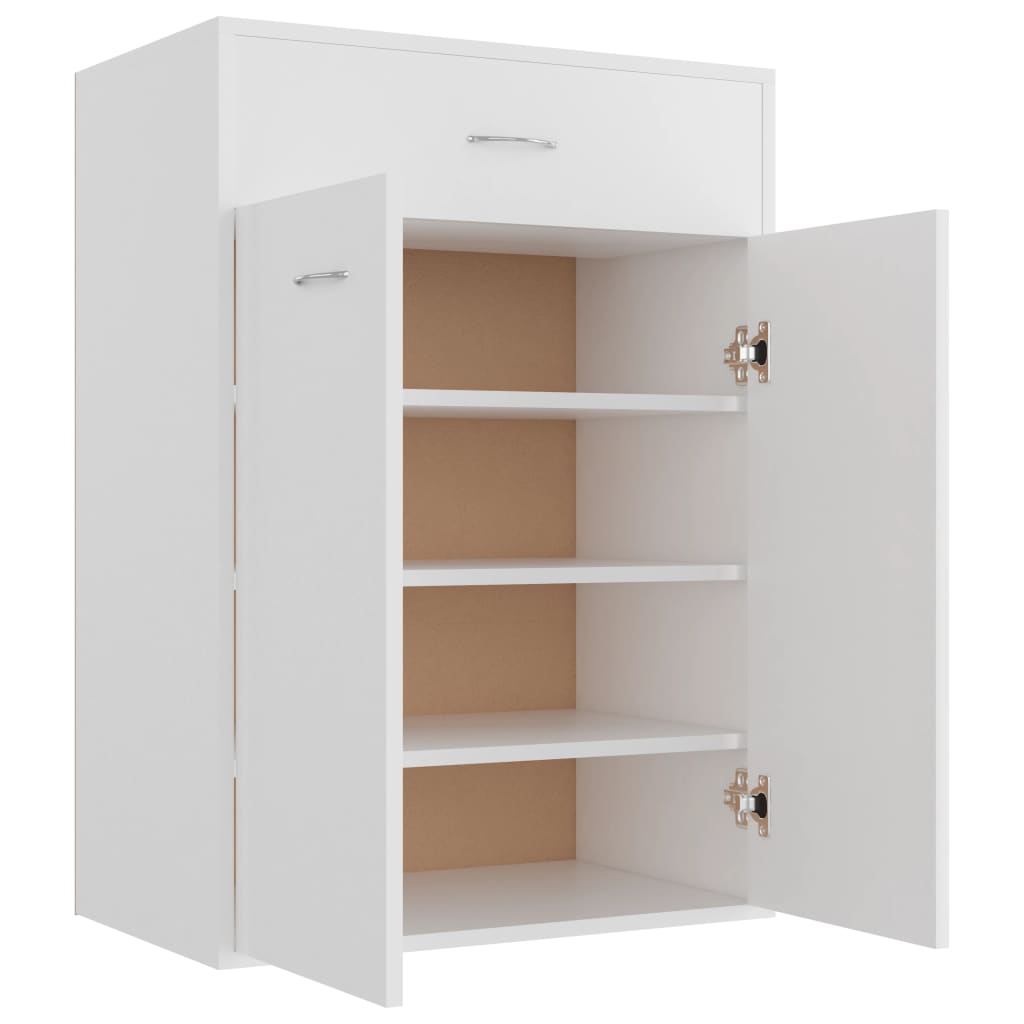 Shoe Cabinet White 60×35×84 cm Wood Material