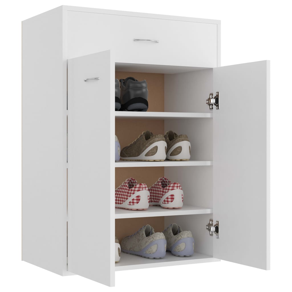 Shoe Cabinet White 60×35×84 cm Wood Material