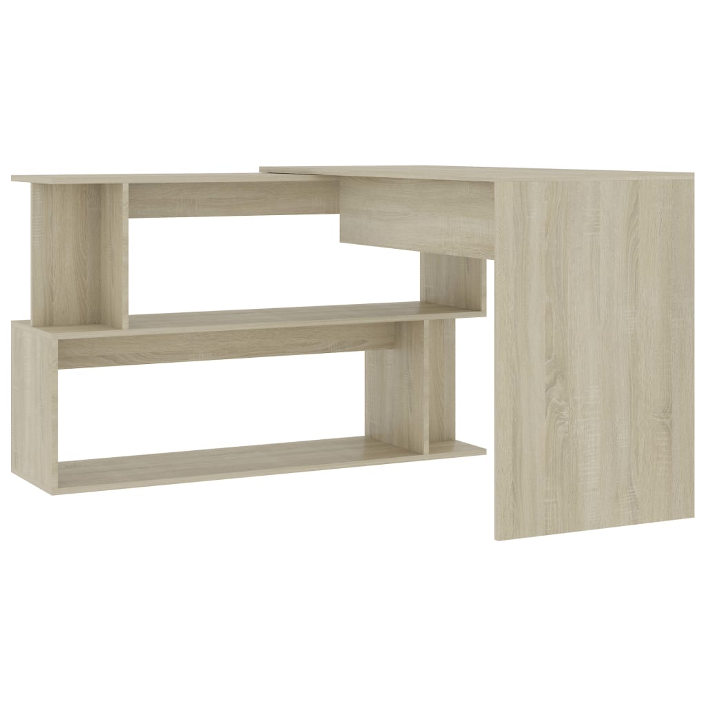 Corner Desk Sonoma Oak 200x50x76 cm Wood Material