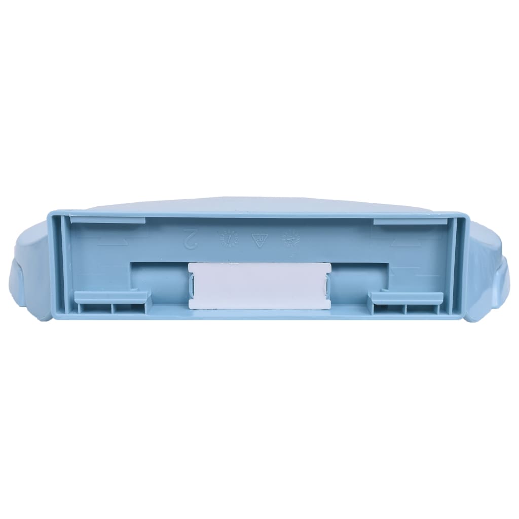 Toilet seat with soft close mechanism Blue Oval