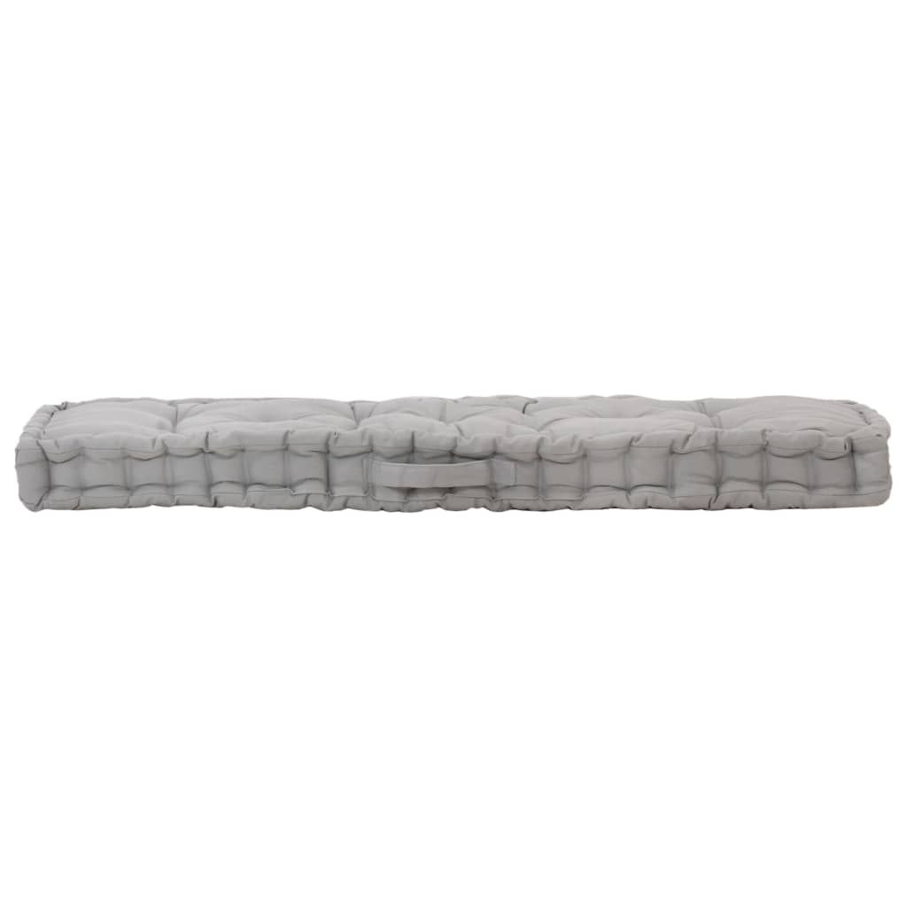 Palettenkissen Baumwolle 120×40×7 cm Grau