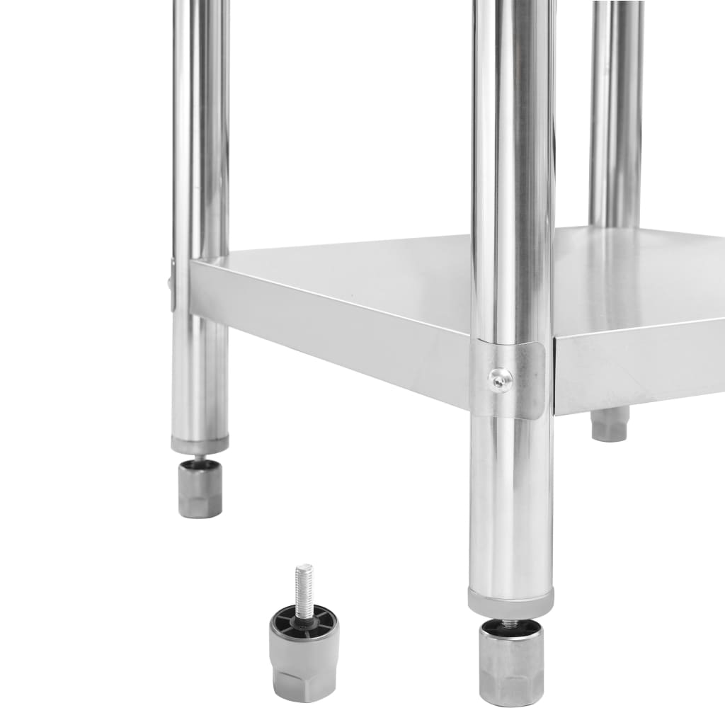 Kitchen Work Table 80 x 60 x 85 cm Stainless Steel