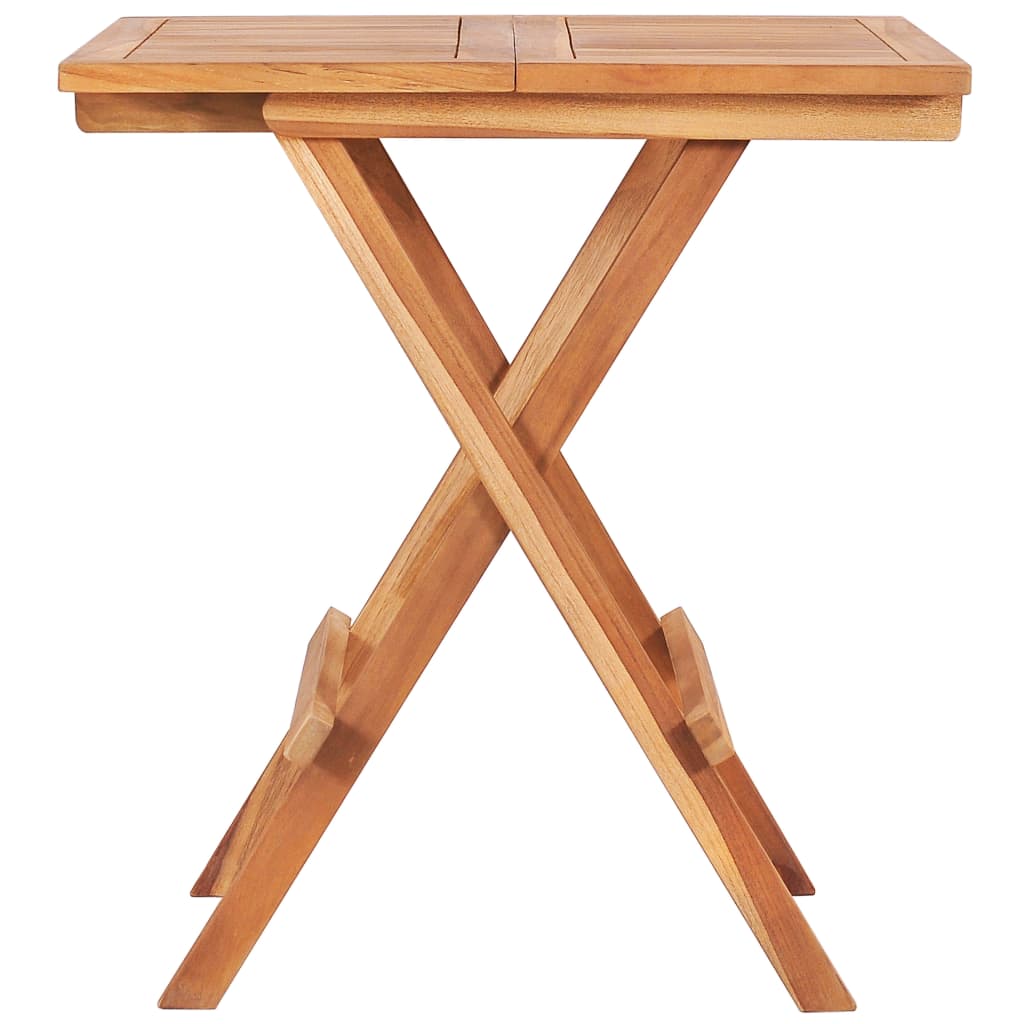 Bistro Table Foldable 60x60x65 cm Solid Teak Wood