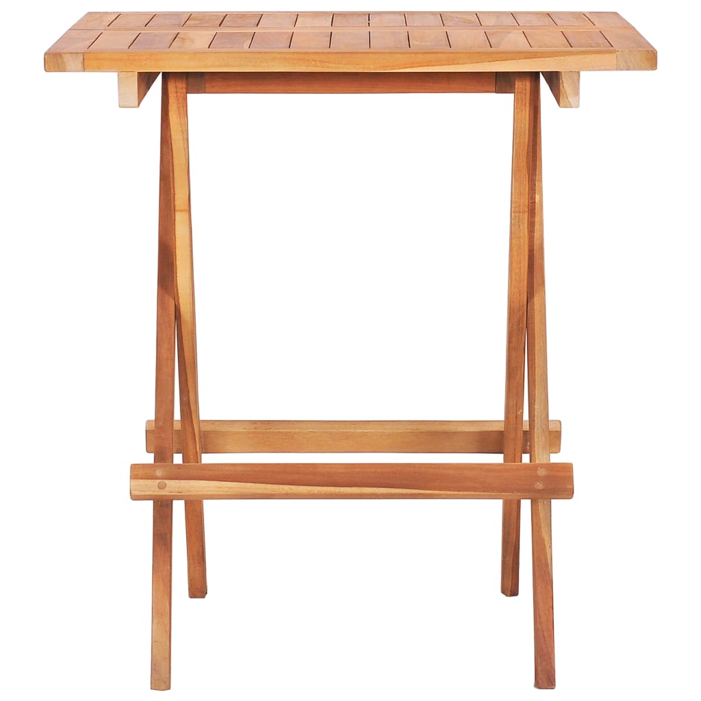 Bistro Table Foldable 60x60x65 cm Solid Teak Wood