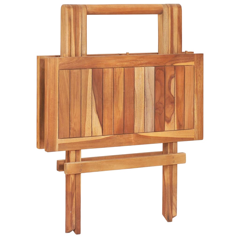Bistro Table Foldable 60x60x65 cm Solid Teak Wood