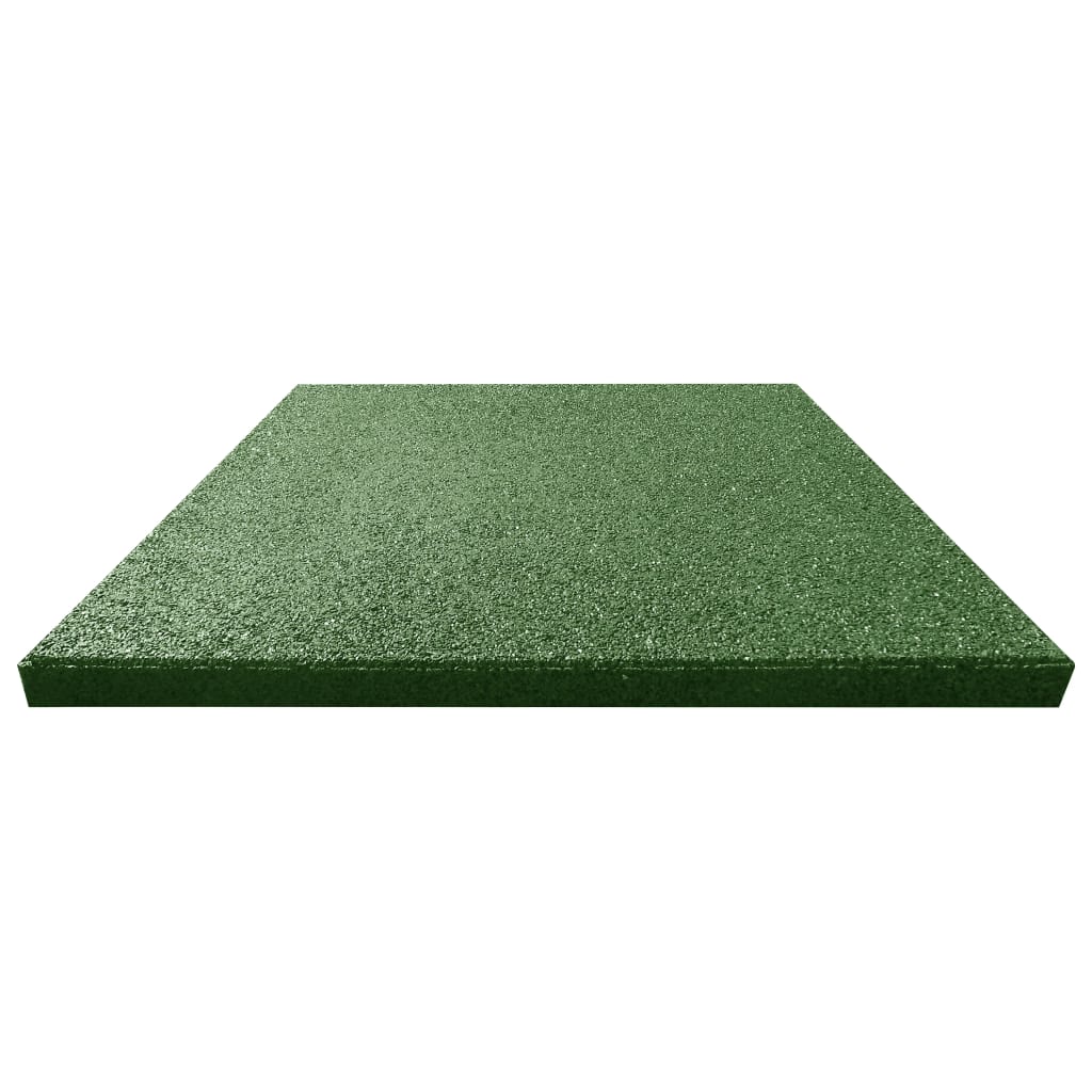 Fall protection tiles 6 pcs. Rubber 50 x 50 x 3 cm Green