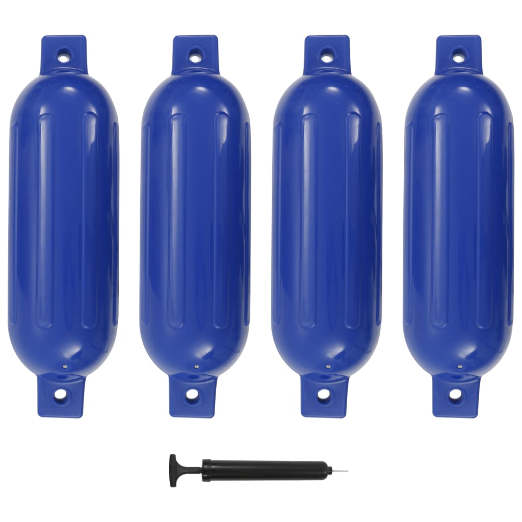 Bootsfender 4 Stk. Blau 51x14 cm PVC