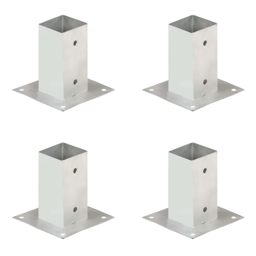 Pfostenanker 4 Stk. Verzinktes Metall 71 mm
